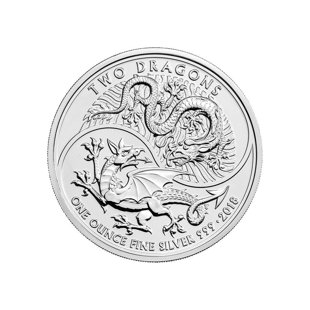 British Silver Two Dragons