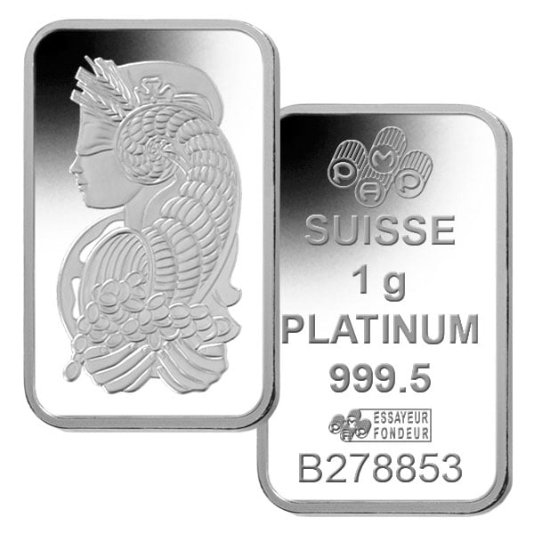 PAMP Suisse 1 Gram Platinum Bars